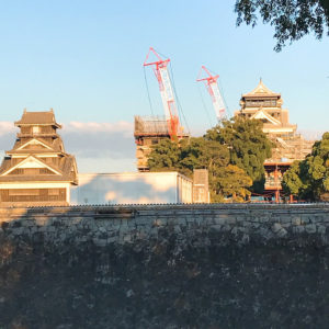 熊本城　まだ熊本地震の傷が